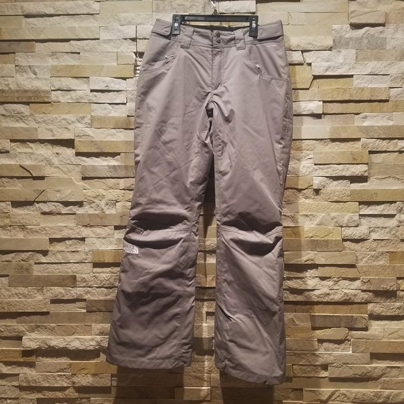 North Face Womens Small Snowboard Ski Snow Pants Grey Gray Winter